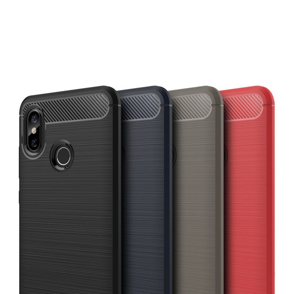 Stødsikker Armour Carbon TPU etui Xiaomi Mi 8 - flere farver Red