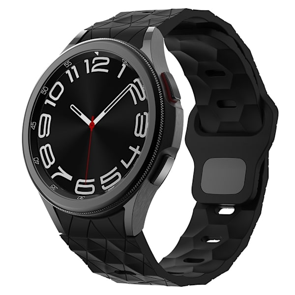 SKALO Hexagon Silikonarmband Samsung Watch 6 40mm/44mm - Fler färger Svart