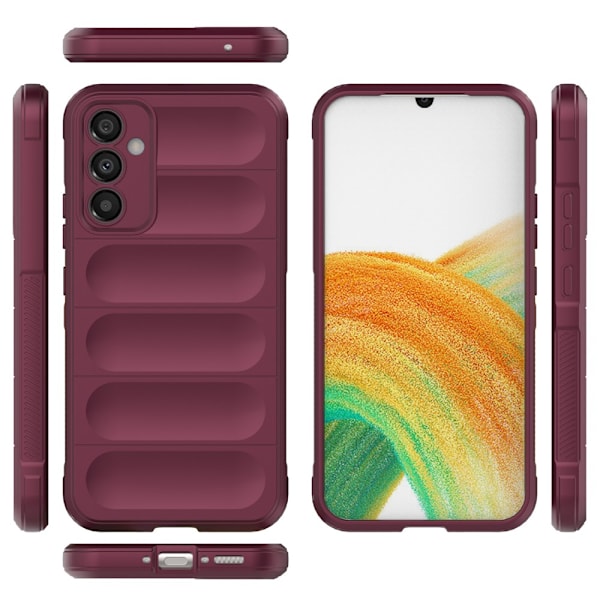 SKALO Samsung A34 5G Rugged Bumpers TPU-Skal Vin, röd