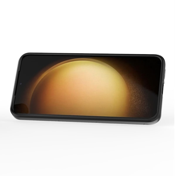 SKALO Samsung S25 Armor Metallring Suojakuori - Musta Black