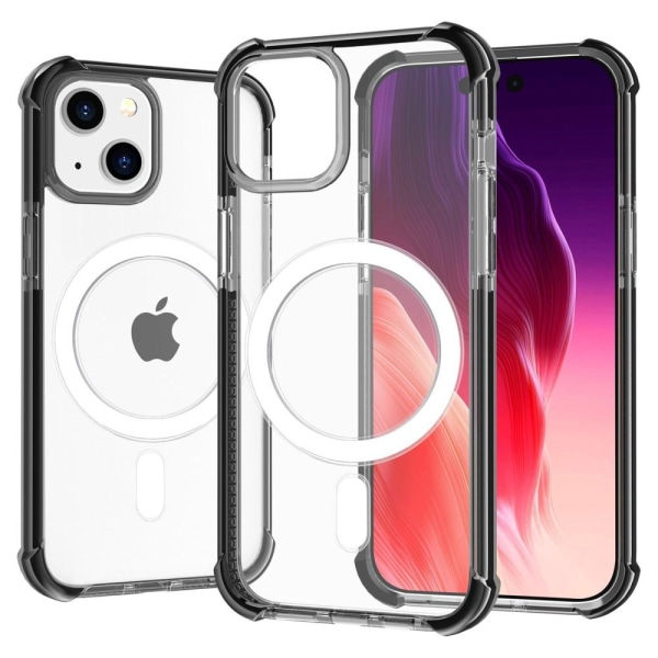 SKALO iPhone 15 Plus Extra strong Magnetring Bumper TPU-skal - Svart Svart