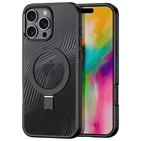 DUX DUCIS iPhone 16 Pro Aimo Series med Metallställ Skal - Svart Svart