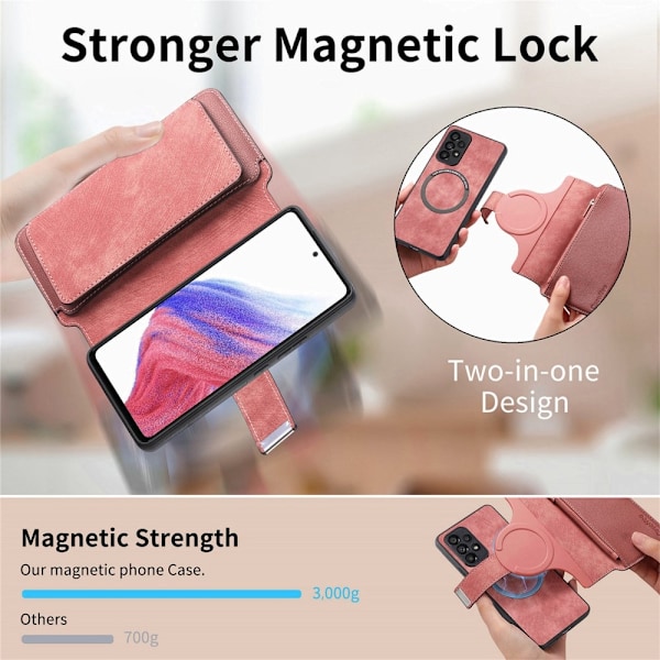 SKALO Samsung S25 Edge CASENEO MW-02 Plånboksfodral - Rosa Rosa