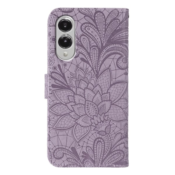 SKALO Samsung S25 Edge Mandala Flower Plånboksfodral - Lila Lila