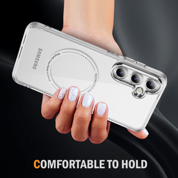 SKALO Samsung S24+ Color Bumper Magnet Skal - Vit Vit