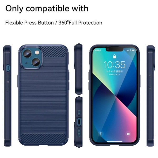 SKALO iPhone 14 Plus Armor Carbon Stöttåligt TPU-skal - Fler färger Blå