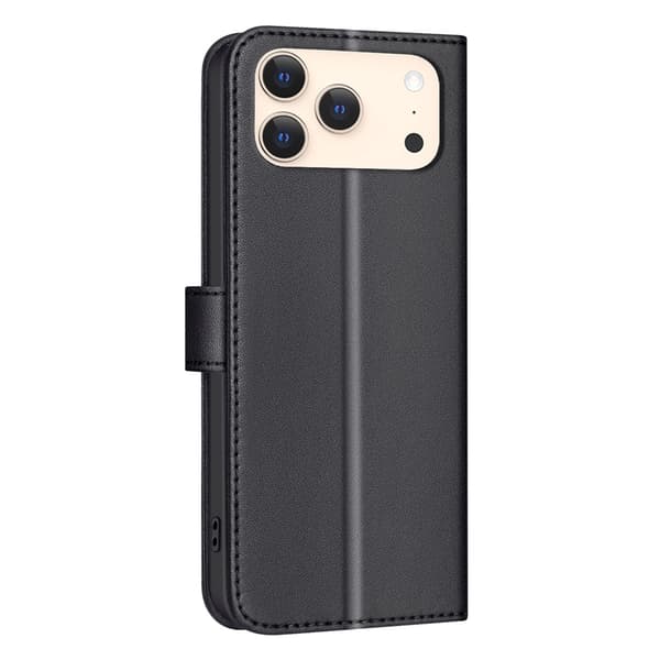 SKALO BINFEN COLOR Square Grid Lommebokdeksel til iPhone 18 Pro Max - Musta Black