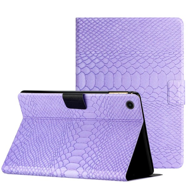 SKALO Samsung Tab A9 Croco PU-læder Flip Cover - Lilla Purple