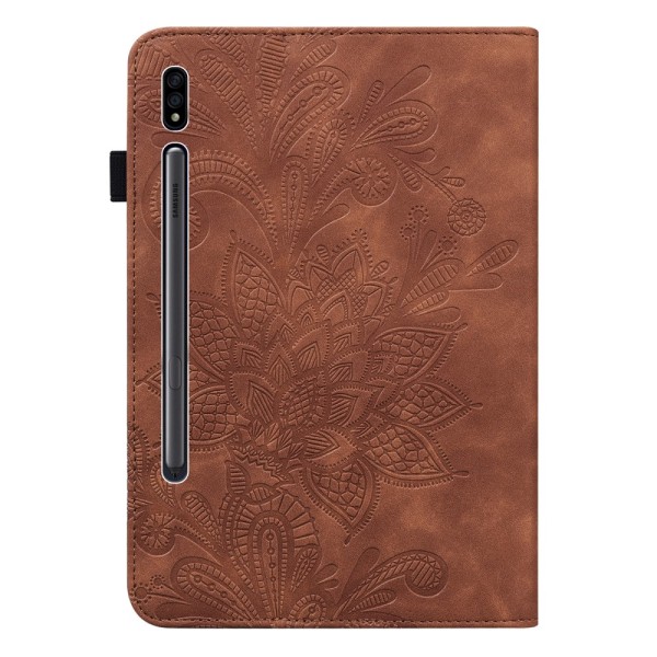 SKALO Samsung Tab S8 Mandala Flip Cover - Brun Brown
