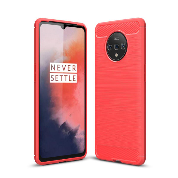 Stødsikker Armour Carbon TPU cover Oneplus 7T - flere farver Red
