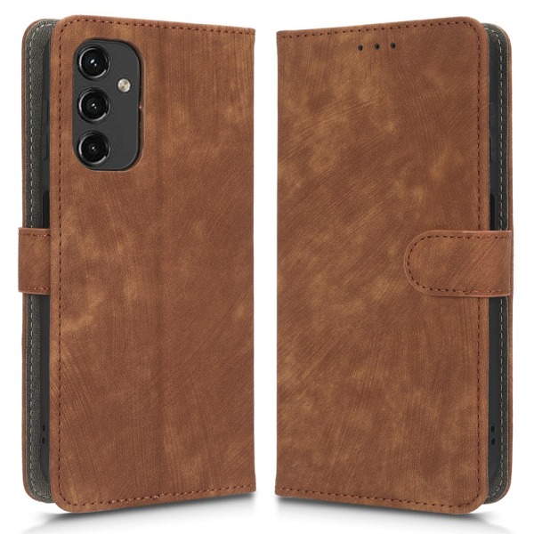 SKALO Samsung A14 4G/5G Lompakkokotelo PU-nahkaa - Ruskea Brown