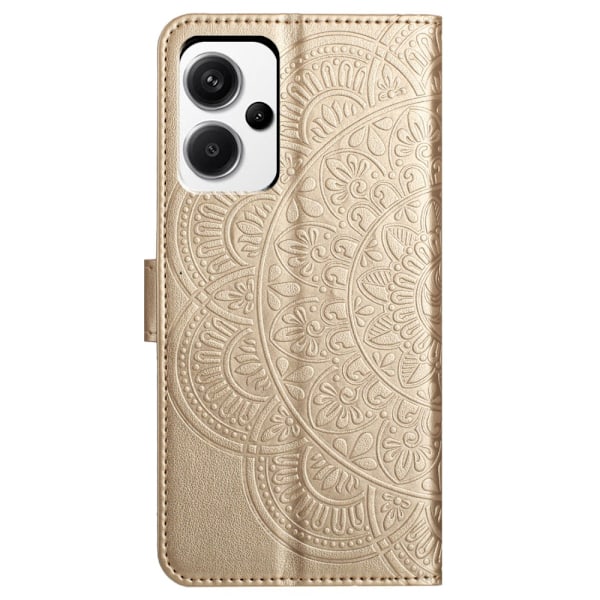 SKALO Xiaomi Redmi Note 13 Pro+ Mandala Plånboksfodral - Guld Guld