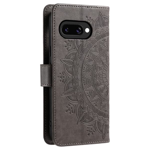 SKALO Mandala Plånboksfodral för Google Pixel 10a - Grå grå