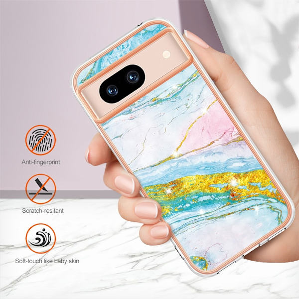 SKALO Google Pixel 8a Marmori TPU kuori - #1 Multicolor