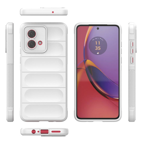 SKALO Motorola Moto G84 5G Rugged Bumpers TPU-Skal Vit