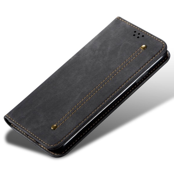 SKALO Xiaomi Redmi 13C 4G Jeans Plånboksfodral - Svart Svart