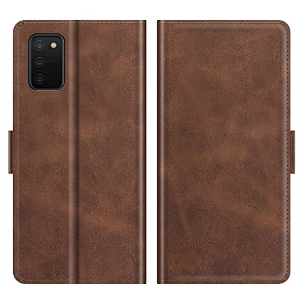 SKALO Samsung A02s / A03s Premium Plånboksfodral - Mörkbrun Mörkbrun