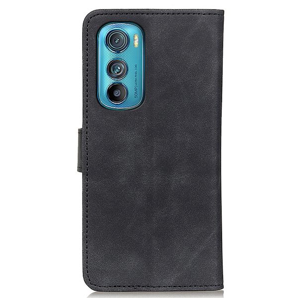 SKALO Motorola Edge 30 5G KHAZNEH Pungetui i PU-læder - Sort Black