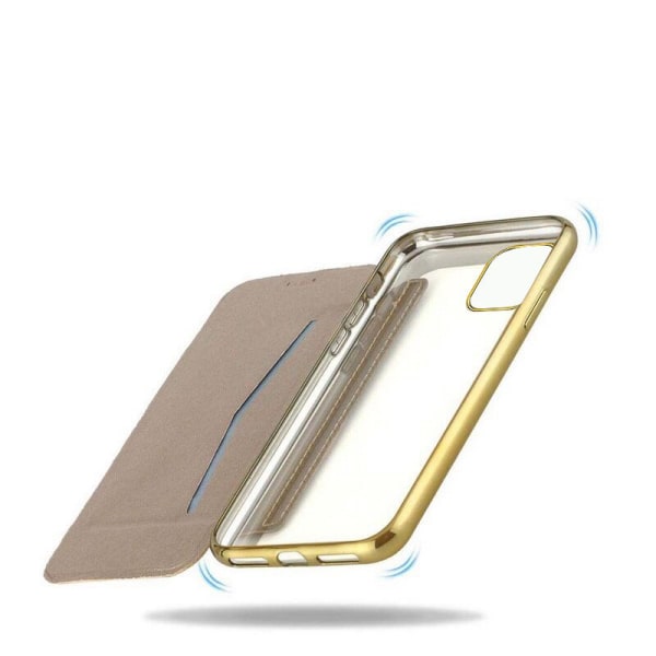 SKALO iPhone 11 Pro Max Flip Cover TPU Ultratyndt - Vælg farve Silver