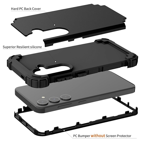 SKALO Samsung A56 5G Armor L-Style Skal - Svart Svart