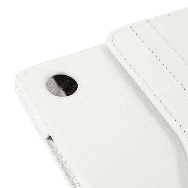 SKALO Samsung Tab A9+ 360 Litchi Suojakotelo - Valkoinen White