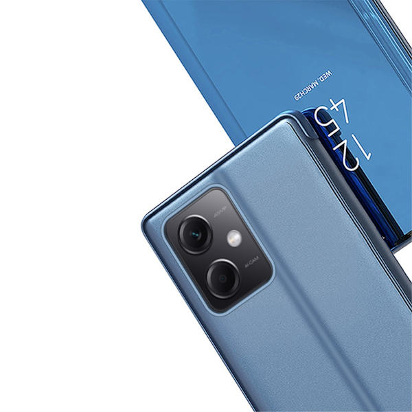 SKALO Xiaomi Redmi Note 12 Pro 5G Clear View Mirror Lompakko - Hopea Silver
