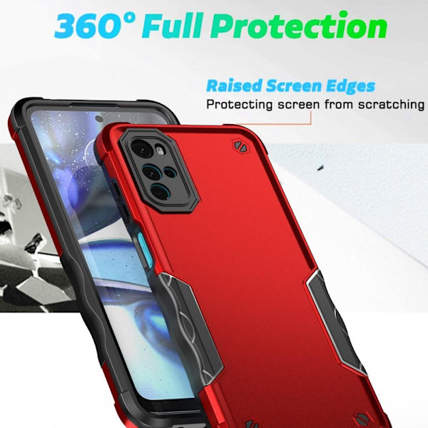 SKALO Motorola Moto G22 Shockproof Armor Suojakuori - Ruusukulta Pink gold