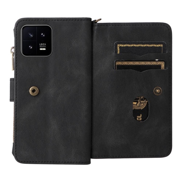 SKALO Xiaomi 13 5G Big Wallet 17-FACK Plånboksfodral - Svart Svart