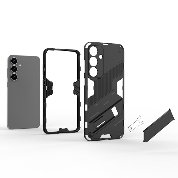 SKALO Samsung S25 Armor Hybrid Punk Skal - Svart Svart