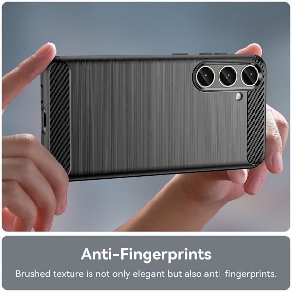 SKALO Samsung S25+ Armor Carbon Suojakuori - Valitse väri Black