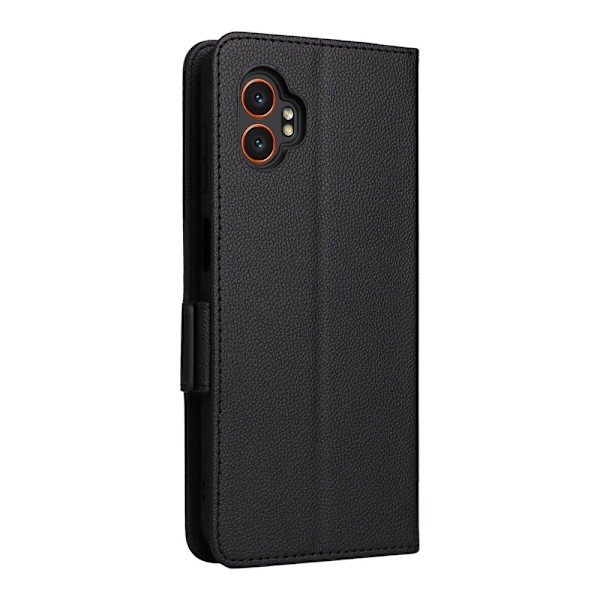 SKALO Samsung XCover7 Pro Litchi Plånboksfodral - Svart Svart
