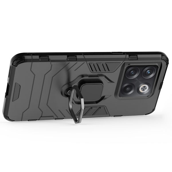 SKALO OnePlus 10T 5G Armor Hybrid metal ring cover - Sort Black