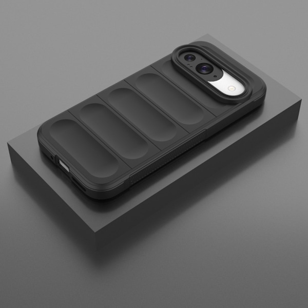 SKALO Google Pixel 9/9 Pro Rugged Bumpers TPU-suojakuori - Musta Black