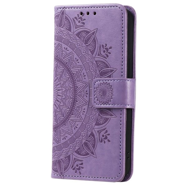 SKALO Google Pixel 7a Mandala Flip Cover - Lilla Purple
