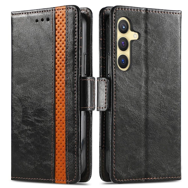 SKALO Samsung S25 CASENEO 002 Premium Plånboksfodral - Svart Svart