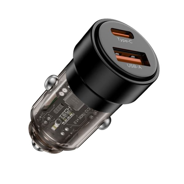 Tech-Protect CC03 billader 2-port 75W - Sort Black
