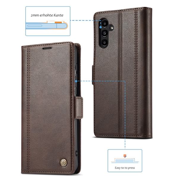 SKALO Samsung A14 4G/5G LC.IMEEKE Pungetui i PU-læder - Brun Brown