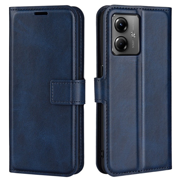 SKALO Motorola Moto G14 Premium Plånboksfodral - Blå Blå