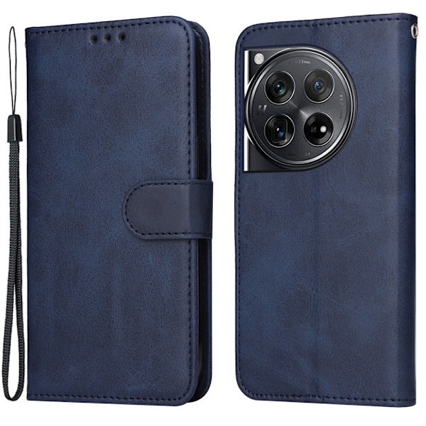 SKALO OnePlus 12 5G PU-læder Pungetui - Vælg farve Blue