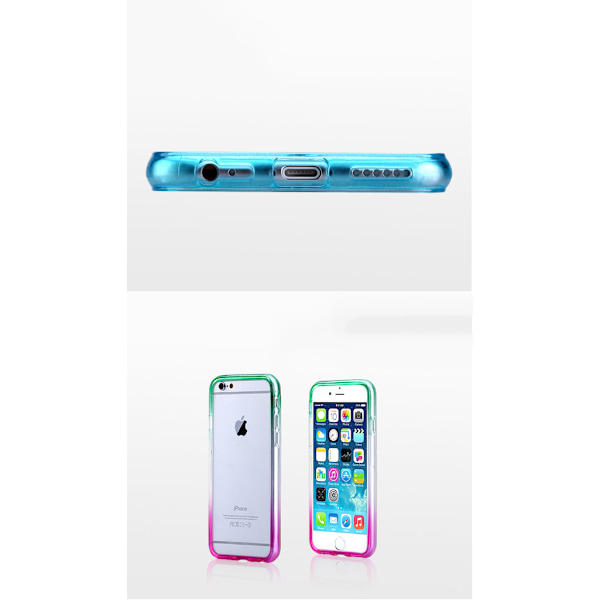 Gradient färgade Bumper till iPhone 6/6S - Olika färger MultiColor Lila/Gul