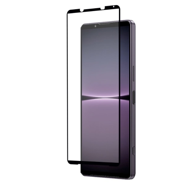 SKALO Sony Xperia 1 V 5G FULL-FIT Hærdet Glas Skærmbeskyttelse Black