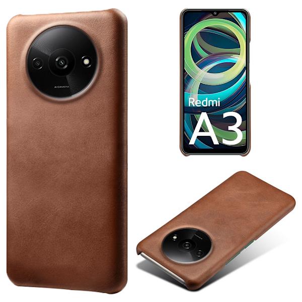 SKALO Xiaomi Redmi A3 PU-Läder Skal - Brun Brun