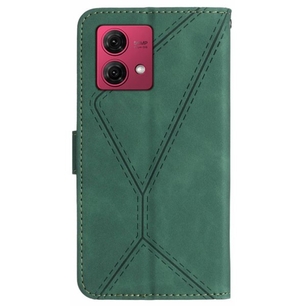 SKALO Motorola Edge 40 Neo 5G Embossed Plånboksfodral i PU-Läder Grön