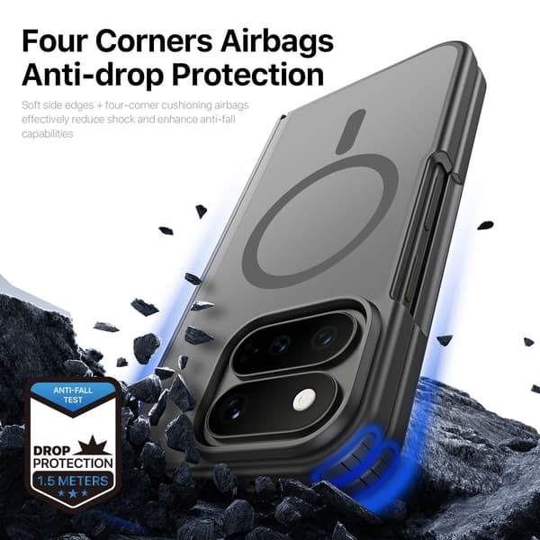 DUX DUCIS Yind Series Matte Finish Cover til Google Pixel 11 Pro Fold - Sort Black