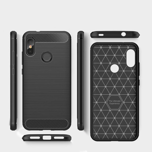 Stöttåligt Armor Carbon TPU-skal Xiaomi Mi A2 Lite - fler färger grå