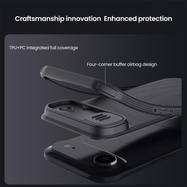 NILLKIN iPhone Air Camshield Pro Cover - Sort Black