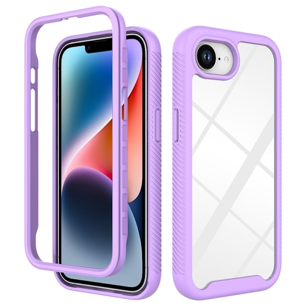 SKALO iPhone 16e Shockproof Clear Hybrid Skal - Lila Lila