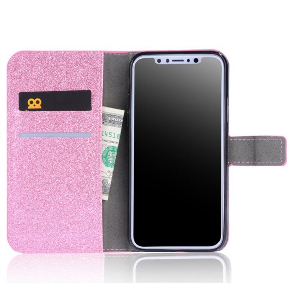 Glitter design Plånboksfodral till iPhone XS Max - fler färger Lila