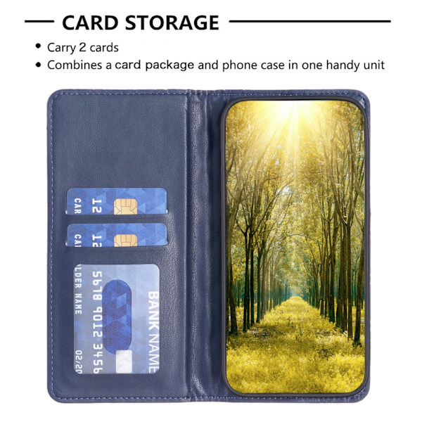 SKALO Samsung A15 4G BINFEN COLOR Big Wallet Quilted Flip Cover - Blå Blue