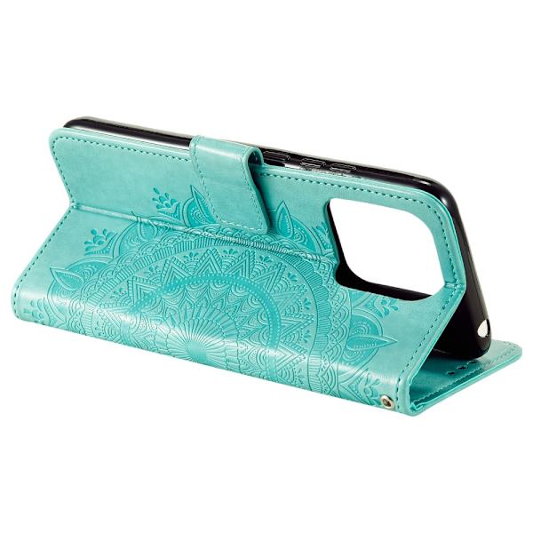 SKALO Xiaomi 13 5G Mandala Flip Cover - Turkis Turquoise